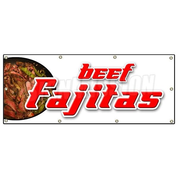 Signmission BEEF FAJITAS BANNER SIGN chicken steak mexican food tortillas salsa B-96 Beef Fajitas - main